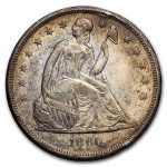 1860-O Liberty Seated Dollar AU