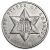 1860 Three Cent Silver AU