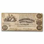1861 $10.00 (T-28) Two Women & Urn Fine (Cancelled)