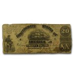 1861 $20.00 (T-18) Sailing Ship VG