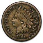 1861 Indian Head Cent Fine