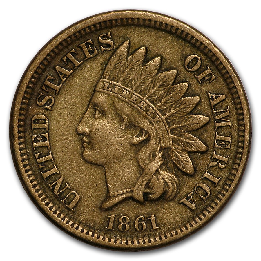 1861 Indian Head Cent XF