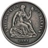 1861 Liberty Seated Half Dime XF