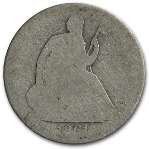 1861-O Liberty Seated Half Dollar AG