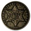 1861 Three Cent Silver XF