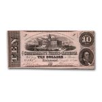 1862 $10 (T-52) Capitol @ Columbia, SC VF (Cancelled)