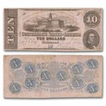 1862 $10 (T-52) State Capitol @ Columbia, SC Fine