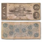 1862 $10 (T-52) State Capitol @ Columbia, SC VF Details