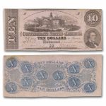 1862 $10 (T-52) State Capitol @ Columbia, SC VF