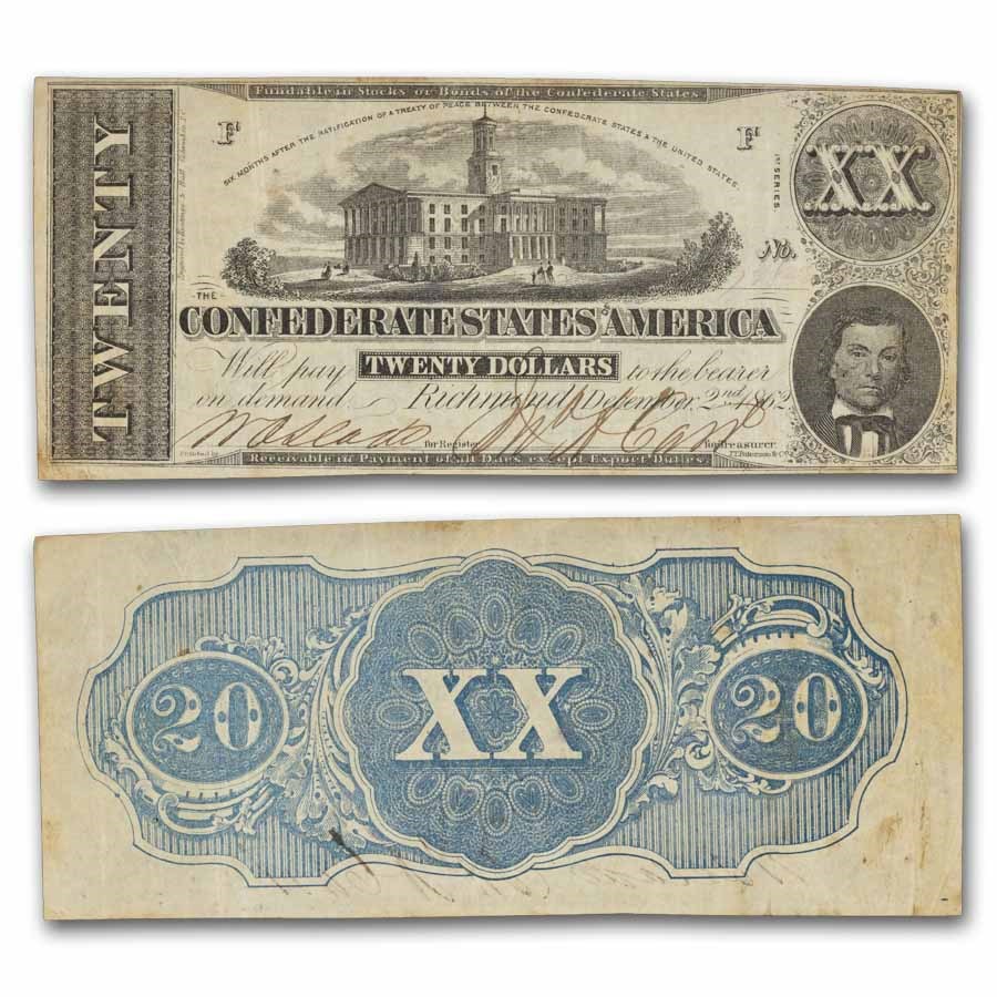 1862 $20 (T-51) Capitol @ Nashville, TN Choice VF