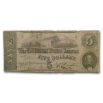 1862 $5.00 (T-53) State Capitol @ Richmond, VA Fine