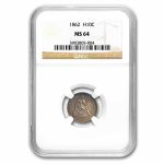 1862 Liberty Seated Half Dime MS-64 NGC