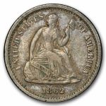 1862 Liberty Seated Half Dime XF
