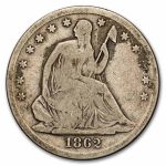 1862-S Liberty Seated Half Dollar VG