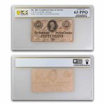 1863 50 Cents (T-63) Jefferson Davis Choice CU-63 PPQ PCGS