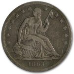 1863-S Liberty Seated Half Dollar VG