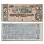 1864 $10 (T-68) Horses Pull Cannon AU