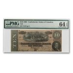 1864 $10 (T-68) Horses Pull Cannon CU-64 EPQ PMG