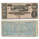 1864 $10 (T-68) Horses Pull Cannon CU
