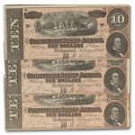 1864 $10 (T-68) Horses Pull Cannon XF 3 consecutive
