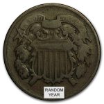 1864-1872 Two Cent Piece Avg Circ