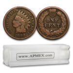 1864-1909 Indian Head Cents (50 count Rolls) Average Circulated