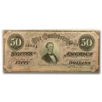 1864 $50 (T-66) Jefferson Davis CCU