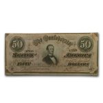 1864 $50 (T-66) Jefferson Davis XF