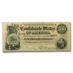 1864 $500 (T-64) Washington-Jackson AU