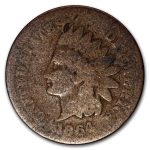 1864 Indian Head Cent AG (L on Ribbon)
