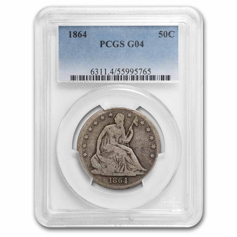 1864 Liberty Seated Half Dollar Good-4 PCGS