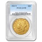 1864-S $20 Liberty Gold Double Eagle AU-50 PCGS