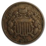 1864 Two Cent Piece VG