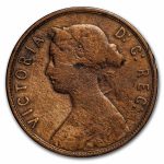 1865-1896 Newfoundland Large Cent Victoria Avg Circ