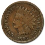 1865 Indian Head Cent Fancy 5 VG
