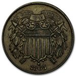 1865 Two Cent Piece AU