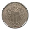 1866 Shield Nickel AU-55 NGC (Rays)