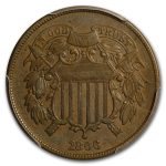 1866 Two Cent Piece XF