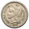 1868 3 Cent Nickel AU