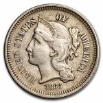 1868 3 Cent Nickel XF
