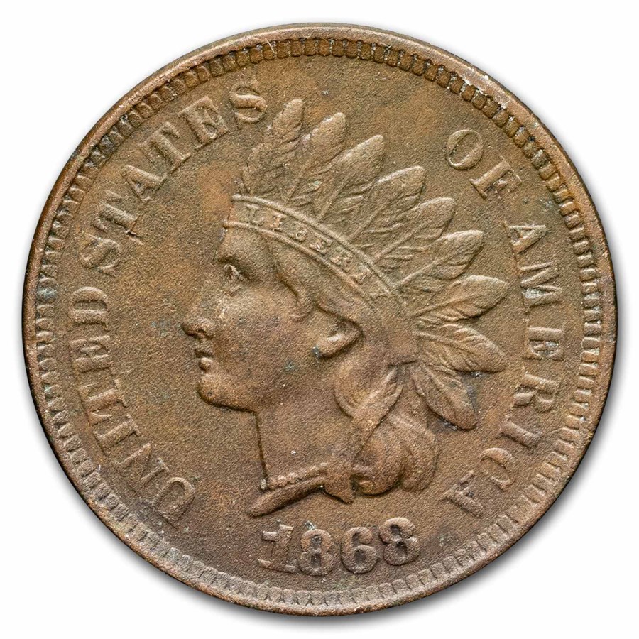 1868 Indian Head Cent XF Details (Cleaned, Corroded or Dmgd)