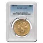 1868-S $20 Liberty Gold Double Eagle AU-55 PCGS