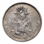 1869-1873 Mexico Silver Peso Avg Circ