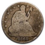 1869 Liberty Seated Half Dollar Good