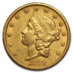 1869-S $20 Liberty Gold Double Eagle AU