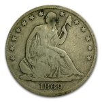 1869-S Liberty Seated Half Dollar Good