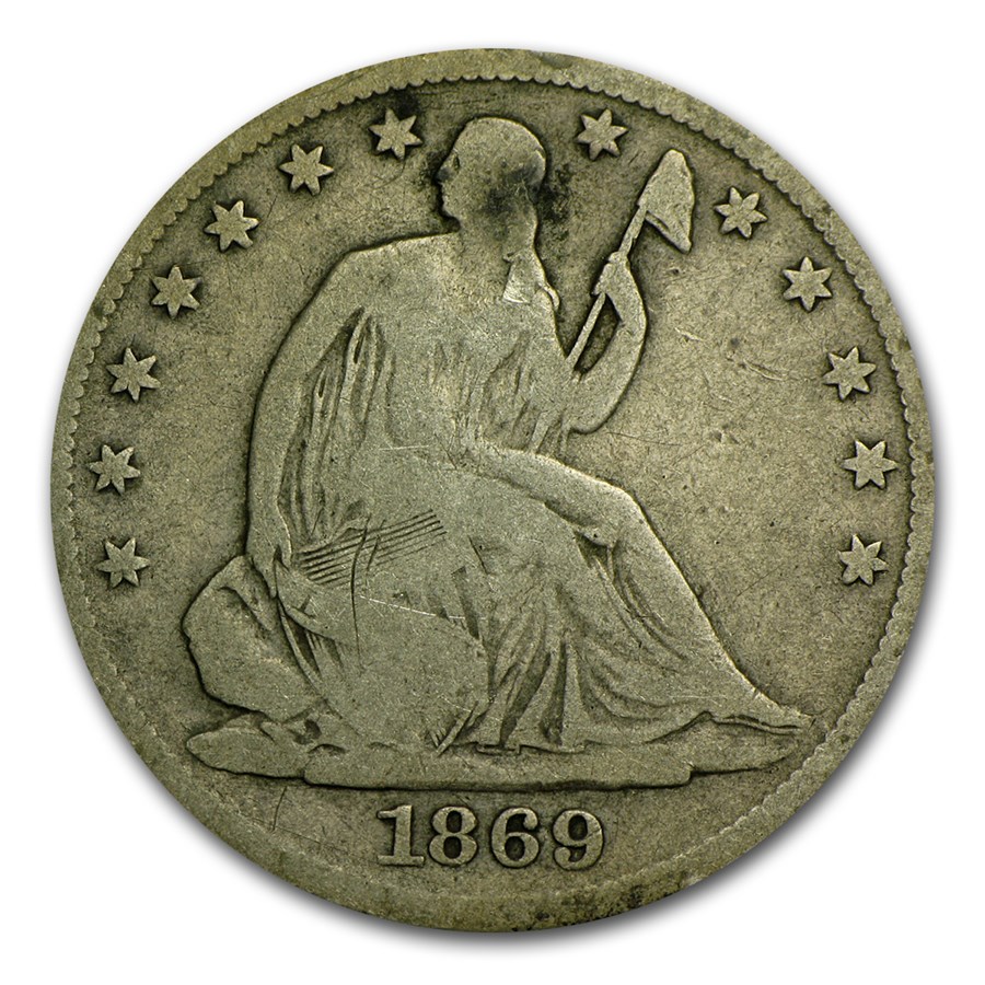 1869-S Liberty Seated Half Dollar Good