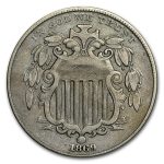 1869 Shield Nickel VF