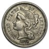 1870 3 Cent Nickel AU