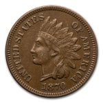 1870 Indian Head Cent XF